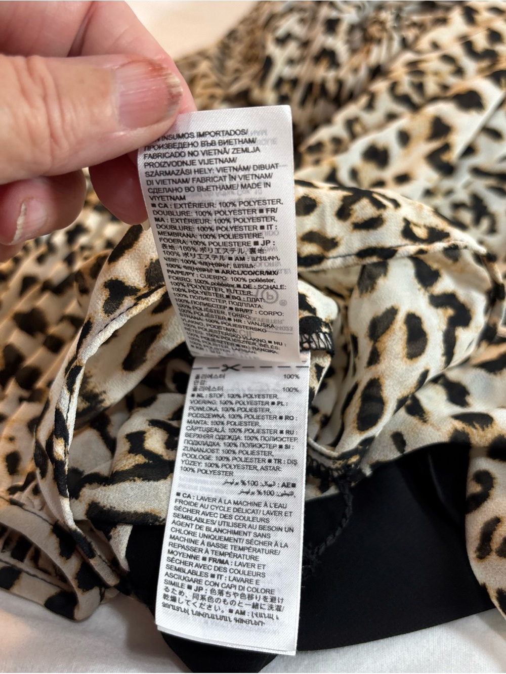 Banana Republic Leopard Print Long Sleeve Tiered Maxi Dress - Beige/Black 1211 - Picture 7 of 11